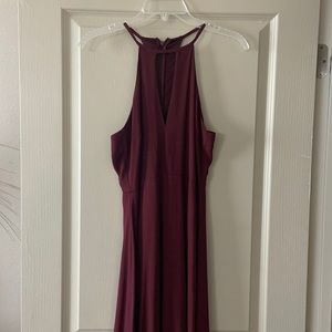 Lulu’s Beauty and Grace burgundy maxi dress
